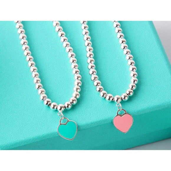 Bracelet .925 Silver w Pink Heart 🌷 - Picture 3 of 5